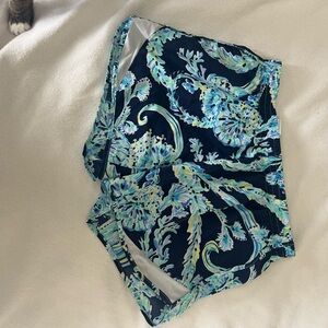 Lilly Pulitzer Blue and Green Swim Trunks